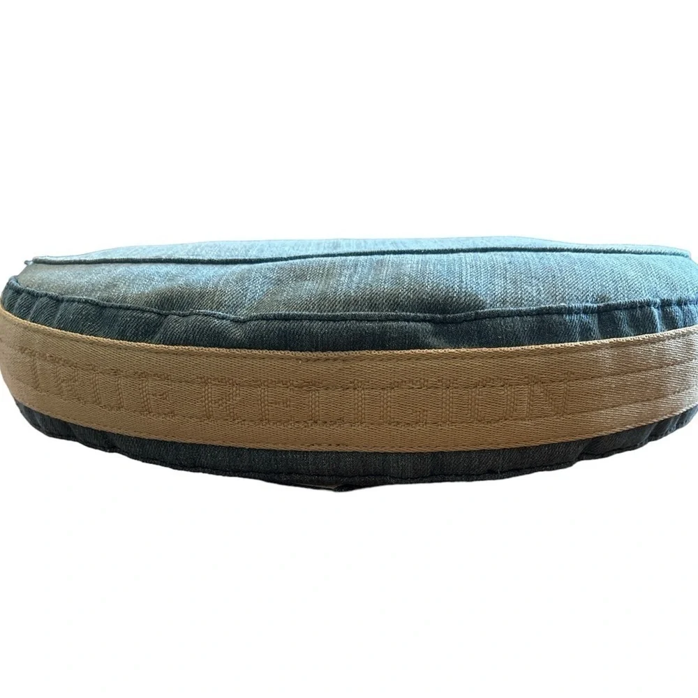 TRUE RELIGION Washed Denim Hobo Shoulder Bag